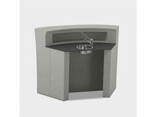 Comptoir de bar professionnel avec évier intégré hangar anthracite - fer