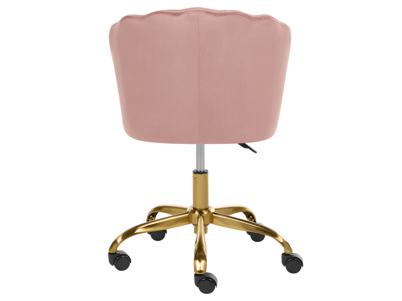 Chaise de bureau valticello velours rose - Conforama E