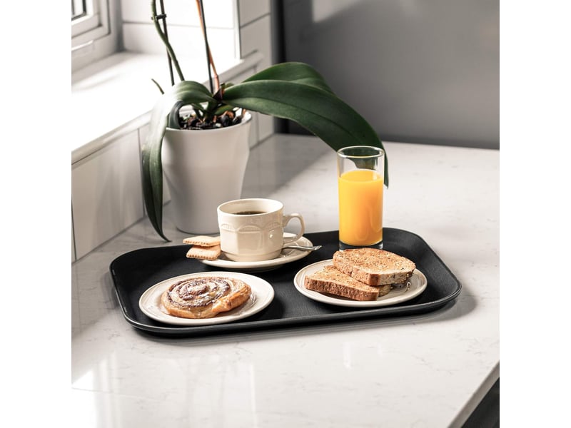 Plateau alimentaire antidérapant en acier, rectangulaire, 40 x 30 cm - Conforama C