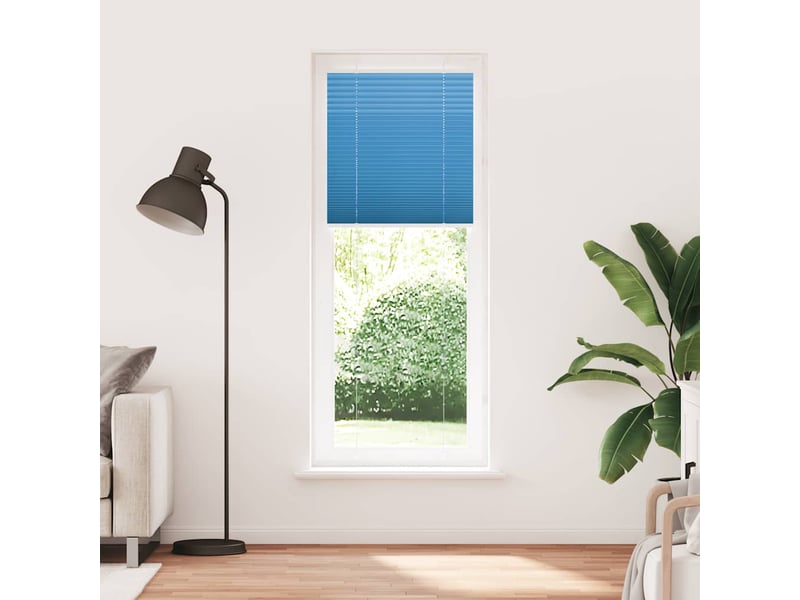  Store plissé, store de fenêtre bleu 75x200 cm largeur du tissu 74,4 cm polyester cf46806  - Conforama A
