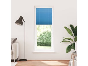 Store plissé, store de fenêtre bleu 75x200 cm largeur du tissu 74,4 cm polyester cf46806