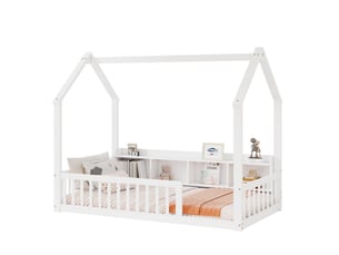 Lit cabane 90x200 cm <strong></strong>  <strong></strong> coloris blanc