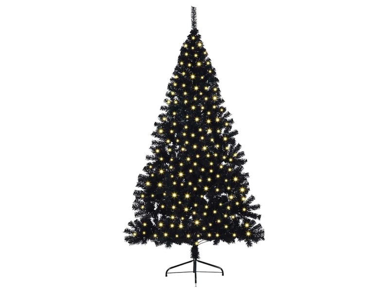  Sapin de noël, arbre de noël artificiel pré-éclairé noir 180 cm pvc cf61351  - Conforama C