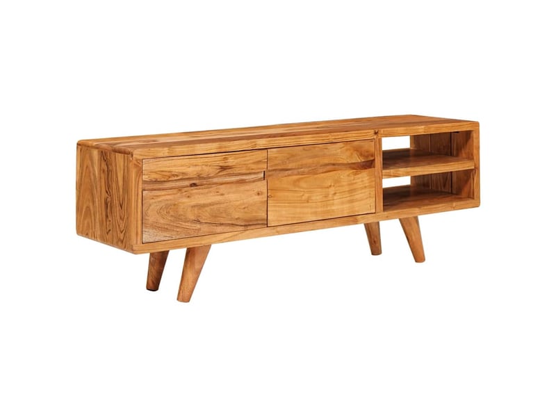  Meuble tv - banc tv - meuble de rangement marron 110 x 30 x 40 cm bois d'acacia massif  - Conforama C