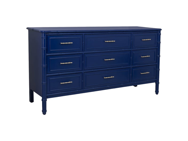  Buffet en bois bleu 155x45x81 cm h  - Conforama A