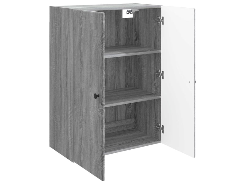  Armoire murale salon 66x34,5x90cm bois d'ingénierie sonoma gris shl3466  - Conforama C