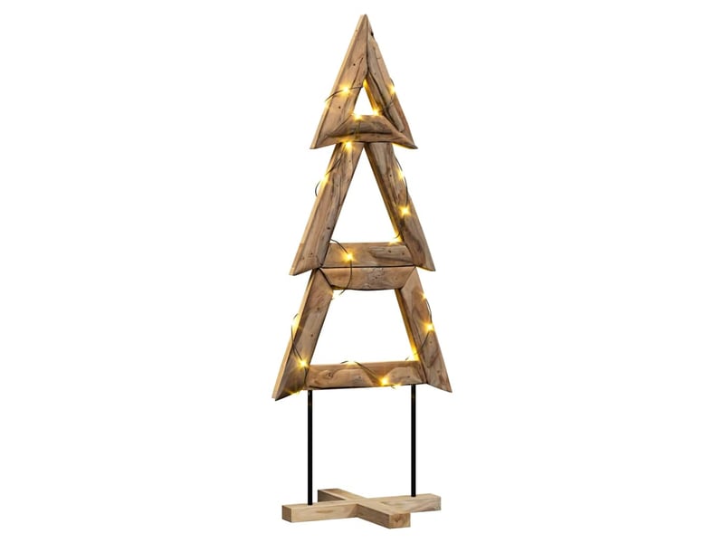  Sapin de noël, arbre de noël marron 149,5 cm bois de teck solide  - Conforama C