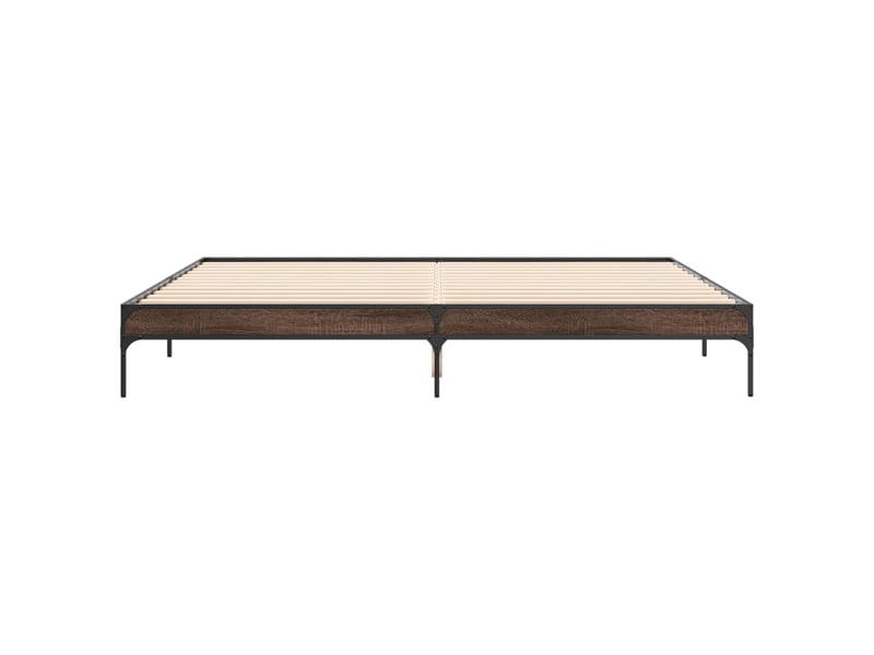  Lit double- lit adulte -  cadre de lit sans matelas chêne marron 200x200 cm  - Conforama C