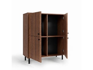Commode venus 4 portes 113 x 100 cm - noyer