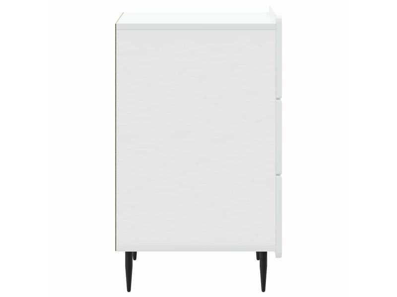 Table de chevet - cabinet de chevet - table de nuit blanc 43 x 41 x 68 cm bois d'ingénierie - Conforama E