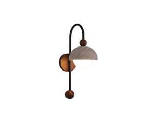 Applique murale nordique en bois luminaire vintage en travertin jaune lumière chaude