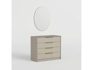Commode de chambre à coucher avec miroir kale