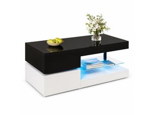 Table basse rectangulaire coloris bicolore LPOSPI  - 45 cmx90 cm