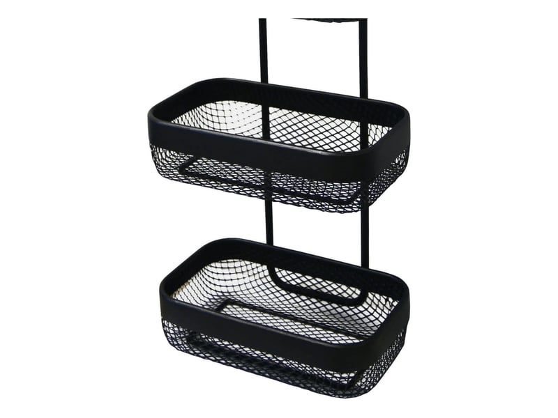Étagère de douche avec 3 niveaux en métal noir 62 x 23 x 13 cm 50504 - Conforama D