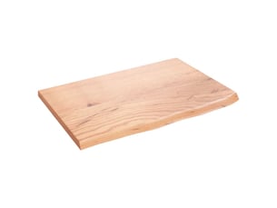 Comptoir de salle de bain, plan de travail marron clair 60x40x2 cm bois traité cf65828
