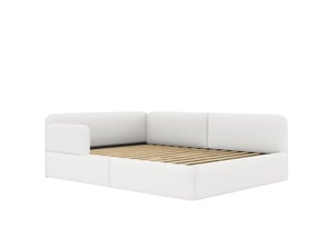 Lit banquette 140x200 cm IKSETERA TRADING LTD coloris blanc