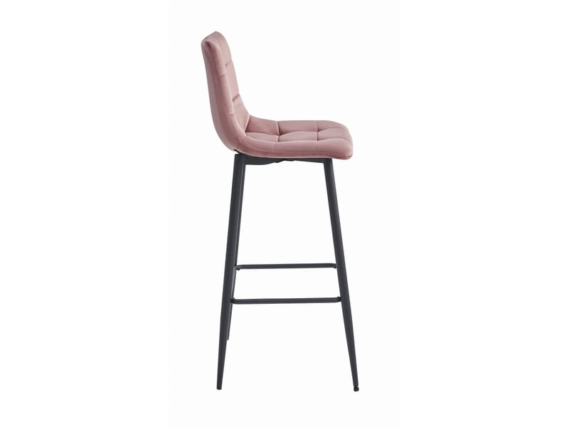 Family hoker arceto - velours rose foncé pieds noirs x 3  - Conforama D