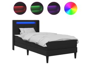 Lit simple 80x200 cm coloris noir