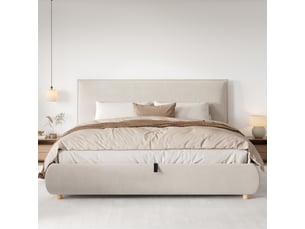 Lit coffre 180x200 cm <strong></strong>  <strong></strong> coloris bois clair