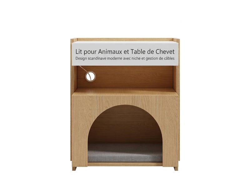  Armoire en rotin avec penderie et 3 tiroirs, effet chêne, 90x47x200 cm  - Conforama C