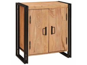Table de chevet marron 66 x 35 x 76 cm bois d'acacia massif
