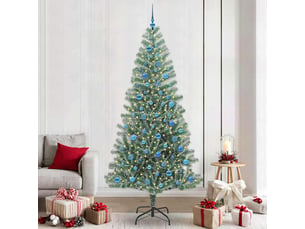 Sapin de noël, arbre de noël artificiel floconné de neige avec lumière led cf61623