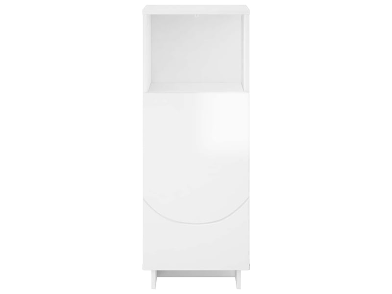  Armoire de salle de bain, meuble de rangement blanc brillant 36.5x38x95 cm  - Conforama D