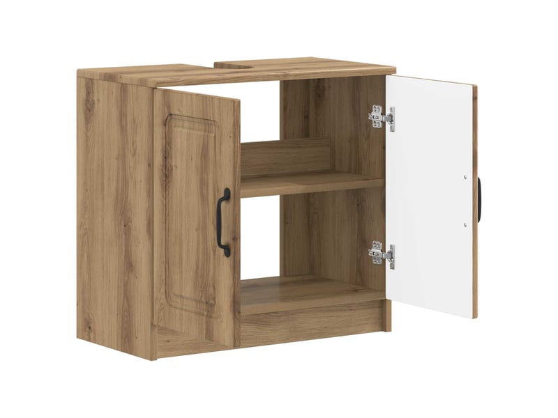 Meuble sous lavabo de salle de bain utrecht chêne artisanal cf64928 - Conforama C