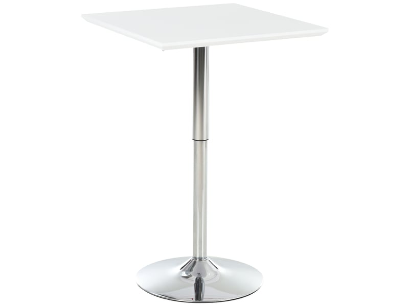  Table de bar réglable 60x60 cm blanche cravdom  - Conforama A