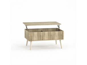 Table basse relevable moderne plateau réglable en hauteur style élégant rangement