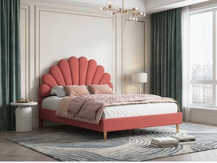 Lit 2 places 140x200 cm    coloris rouge