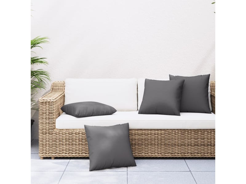  Lot de 4 coussins de canapé, coussins décoratifs anthracite 40x40 cm tissu cf59220  - Conforama B