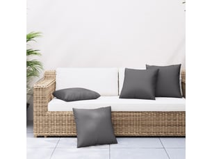 Lot de 4 coussins de canapé, coussins décoratifs anthracite 40x40 cm tissu cf59220