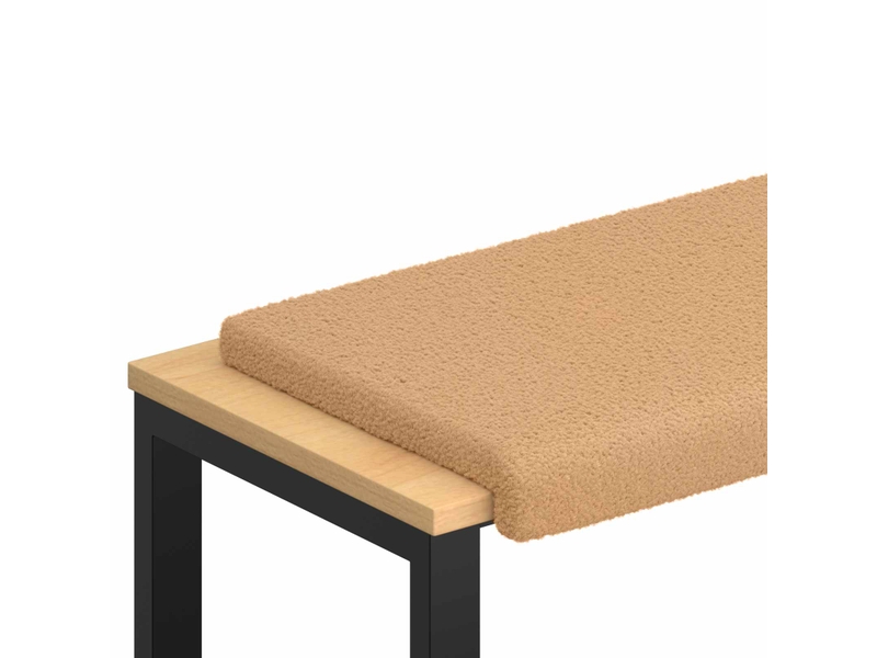 Coussin de banc, coussin d'assise, coussin de canapé tissu sherpa beige profondeur 35 cm cf53825 - Conforama A