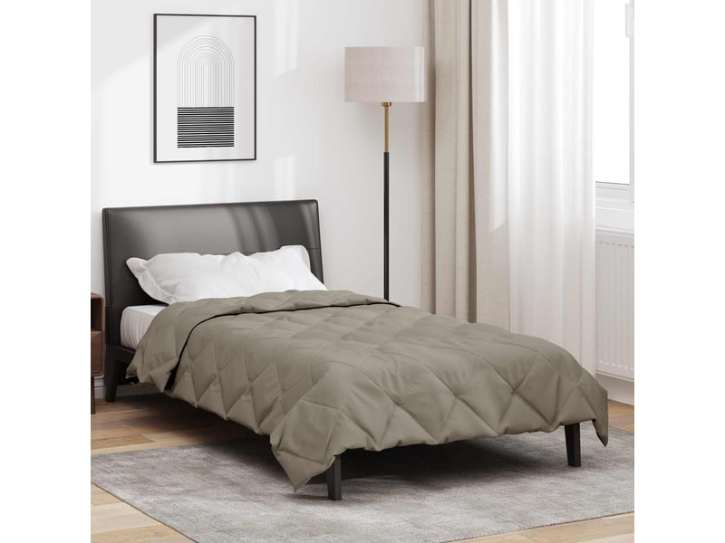 Duvet - couette d'été simple 200 x 155 cm été 200 gsm gris clair  - Conforama B