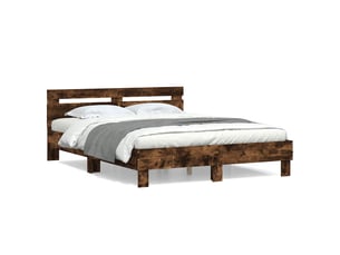 Lit 2 places 140x190 cm    coloris marron