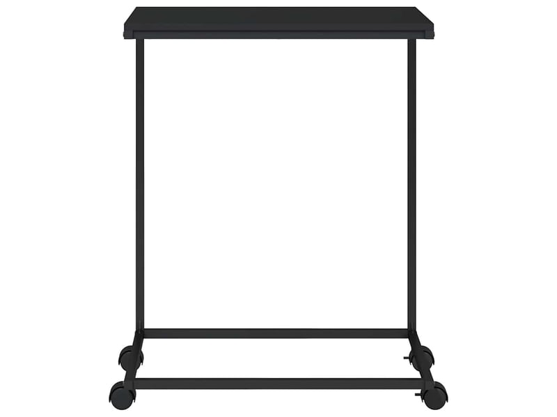  Table d'appoint | bout de canapé table basse avec roues noir 55x35x70 cm bois d'ingénierie shl5617  - Conforama D