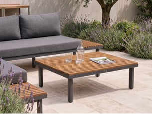 Table basse de jardin fivizzano 90 cm 70 cm acacia gris foncé