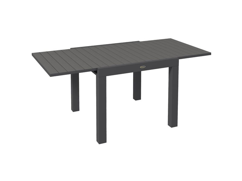 Table de jardin extensible pour 6 personnes, terrasse extensible jusqu'à 162 cm aluminium gris 81162 x 80 x 75 cm pour balcon & jardin - Conforama A
