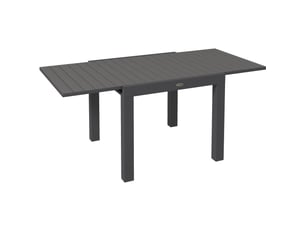 Table de jardin extensible pour 6 personnes, terrasse extensible jusqu'à 162 cm aluminium gris 81162 x 80 x 75 cm pour balcon & jardin