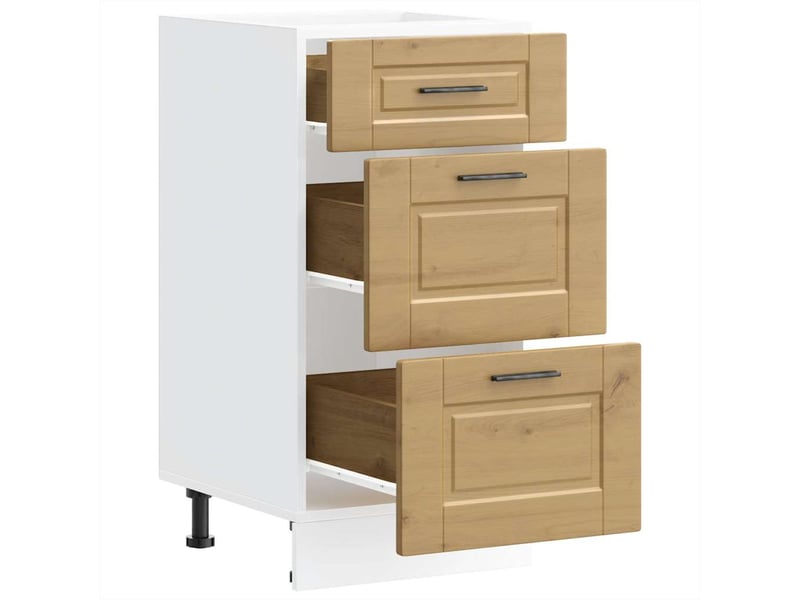  Meuble de rangement, armoire de cuisine porto chêne artisanal bois d'ingénierie shl7118  - Conforama E