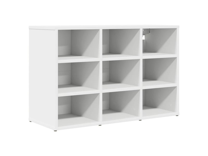  Meuble à chaussure, cabinet à chaussures 77,5x30x51 cm bois d'ingénierie blanc  - Conforama A