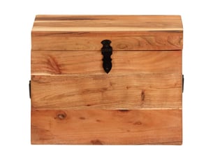 Boîte de rangement, coffre de rangement 39x28x31 cm bois massif d'acacia shl3740