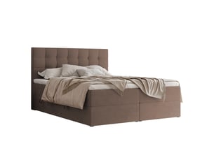 Lit coffre 180x200 cm <strong>IDOHOME</strong> <strong>GRAND</strong> coloris marron
