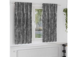 Lot de 2 rideaux en velours, rideaux de fenêtre gris 175 x 140 cm velours cf44202