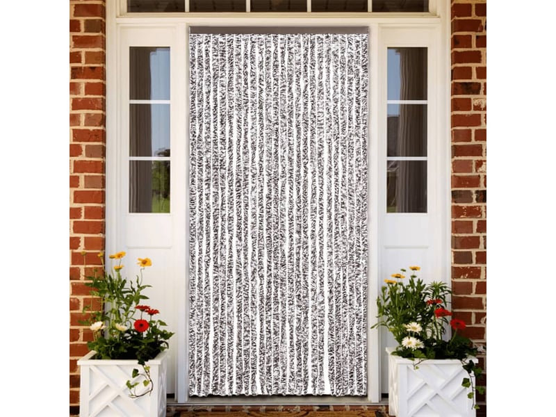  Rideau anti-mouches, moustiquaire marron et beige 100x200 cm chenille cf43559  - Conforama B