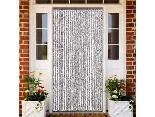 Rideau anti-mouches, moustiquaire marron et beige 100x200 cm chenille cf43559
