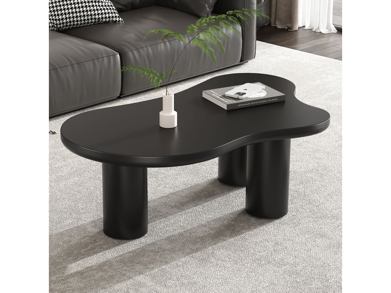  Table basse forme nuage irrégulière plateau en mdf pieds en pvc protection en feutre  - Conforama B
