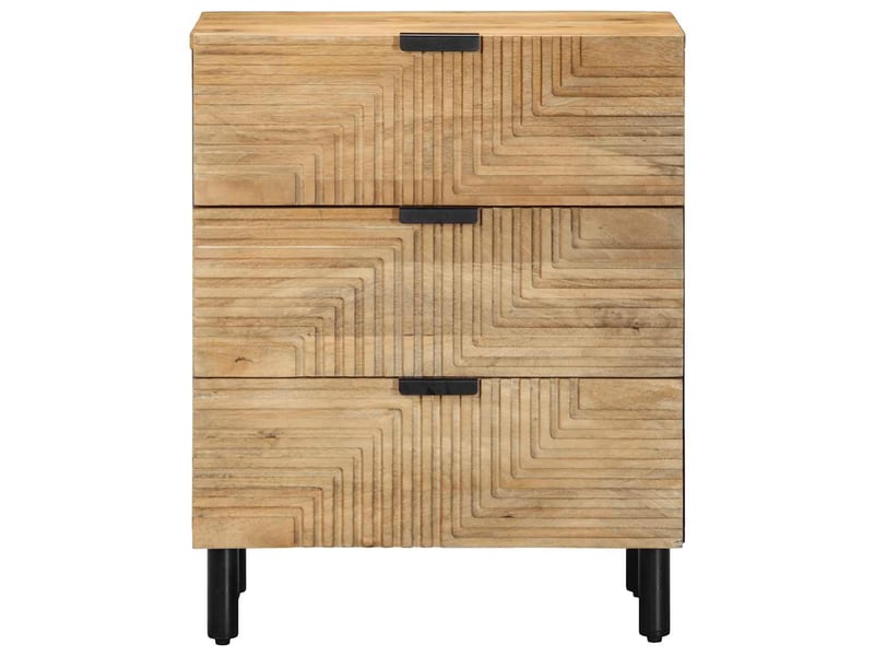 Table de chevet - cabinet de chevet - table de nuit marron 50x33x60 cm bois de manguier massif - Conforama B