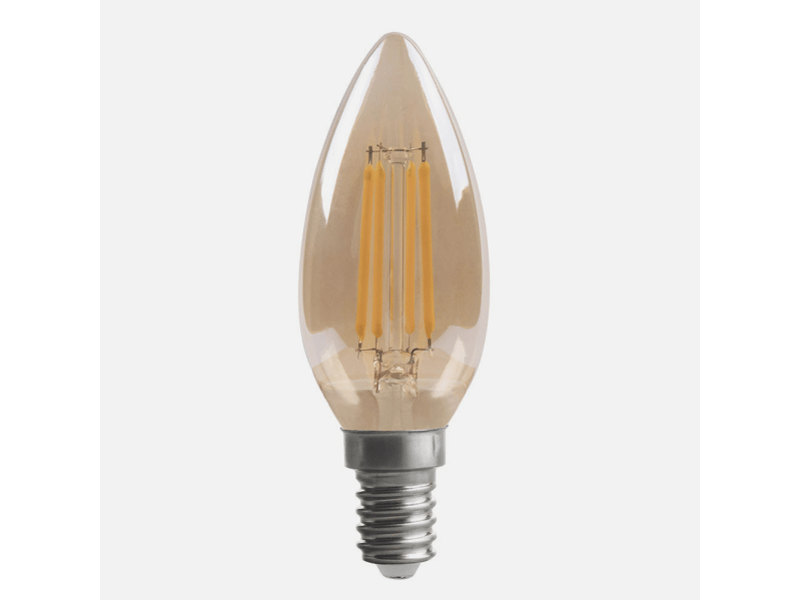  Ampoule led filament fabrilamp filamen vela e14 4 w 330 lm 2700 k ambre ø 35 mm dimmable 141322146 - Conforama E